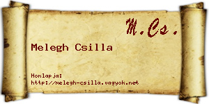 Melegh Csilla névjegykártya